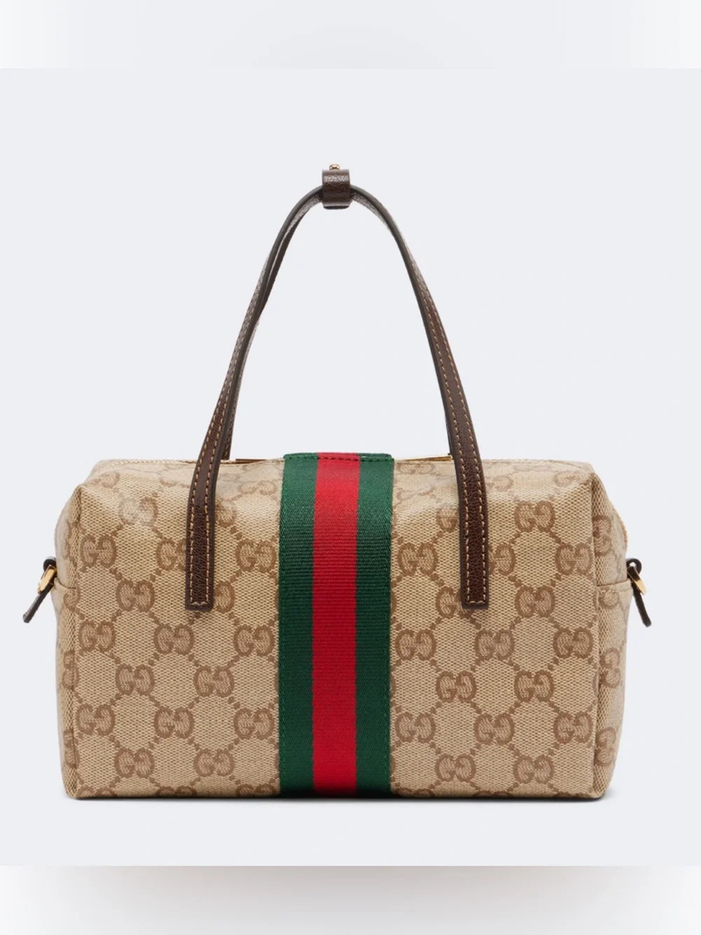 GUCCI GG mini web stripe Boston crossbody bag